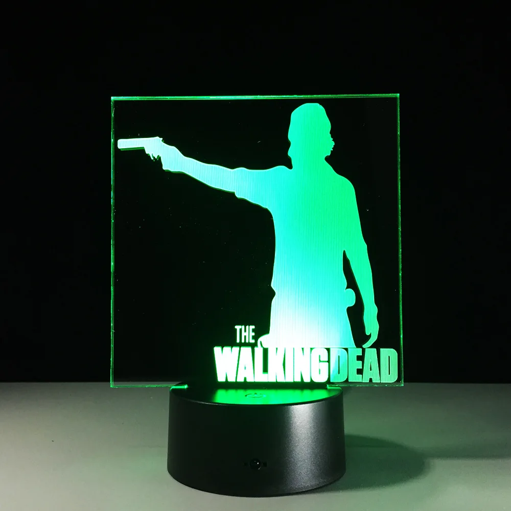  The Walking Dead 3D Decor Night Light LED 7 Colors Changing Desk Lamp 3D Novelty Nightlight for Chi - 32889268404