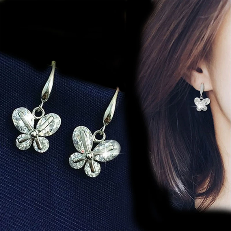 

New Zircon Bohemian Oorbellen Long Earring for Femme Brincos Ouro Boucle Butterfly Pendientes Brincos Para as Mulheres brincos