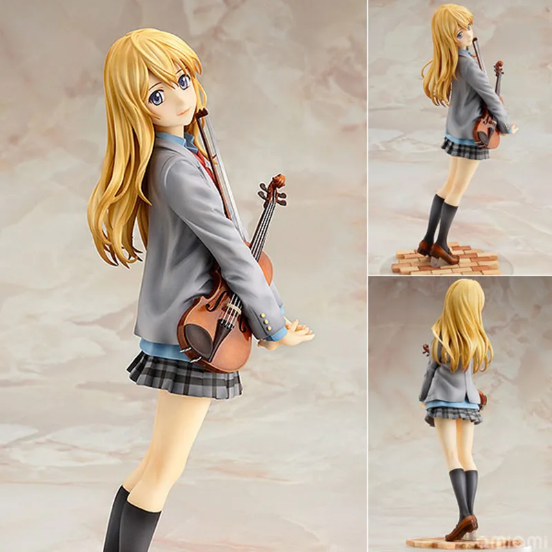 Аниме Your Lie in April Juguetes Miyazono Kaori 1/8 Масштаб Окрашенные ПВХ Фигурки Коллекционная