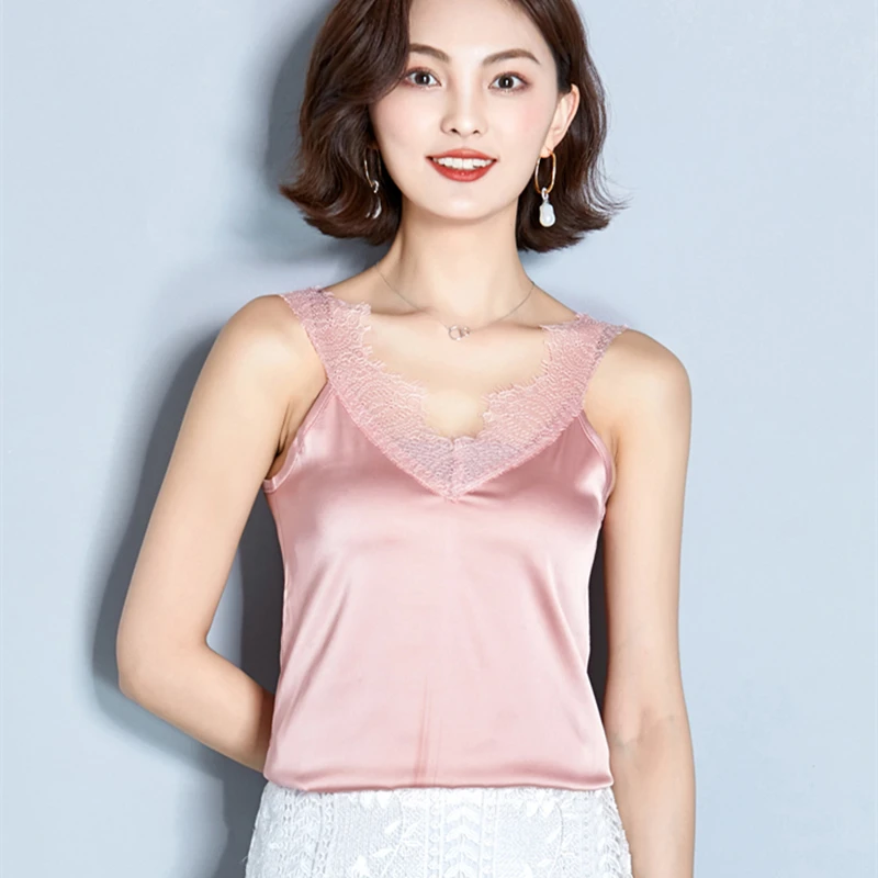 satin tank top outfit