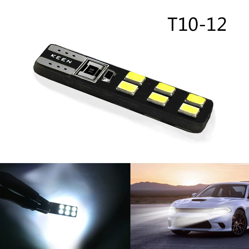 1 или 2 шт. сигнальная лампа 600LM 12V яркий белый 2835 12 SMD T10 Светодиодная 194 168 W5W