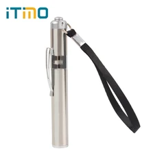 iTimo Mini Flash Light Torches Stainless Steel LED Flashlight Round Moon Shape With Keychanin Lanterna Emergency Light