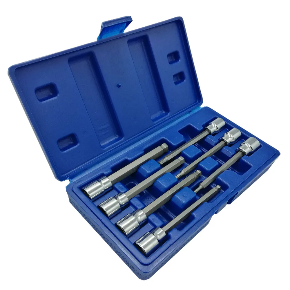 

New 7PC 3/8 Inch Drive Socket Set Ball Style Extra Long Hex Bit Socket Set 110mm ,CRV 3mm 4mm 5mm 6mm 7mm 8mm 10mm