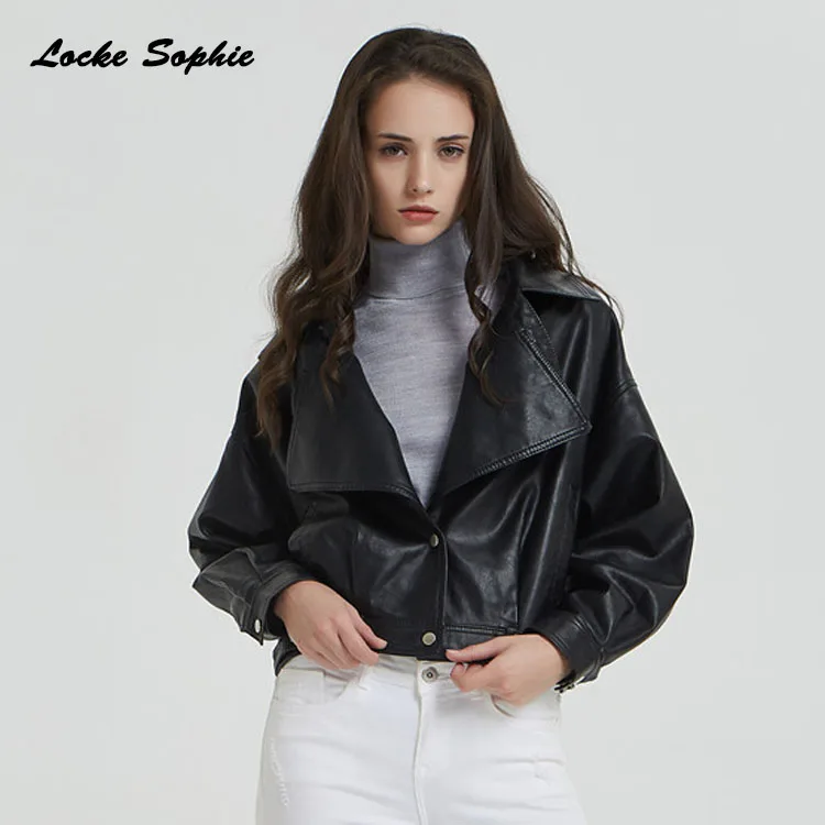 Women's Plus size short jacket blazers 2019 Autumn PU leather Buttons Splicing faux fur Jacket ladies Skinny locomotive blazers