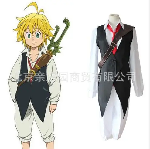 Аниме семь смертных грехов nanatsu no taizai Дракон грех гнева Meliodas косплэй костюм полный форма(без сумки