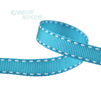 

3/8'' (10mm) Sky Blue grosgrain colored dots ribbon wholesale gift wedding ribbons