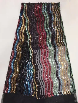 

Emerald green African Lace Fabric 2019 High Quality African Tulle Lace Fabric With nice Sequins French Net Lace For Women Dress