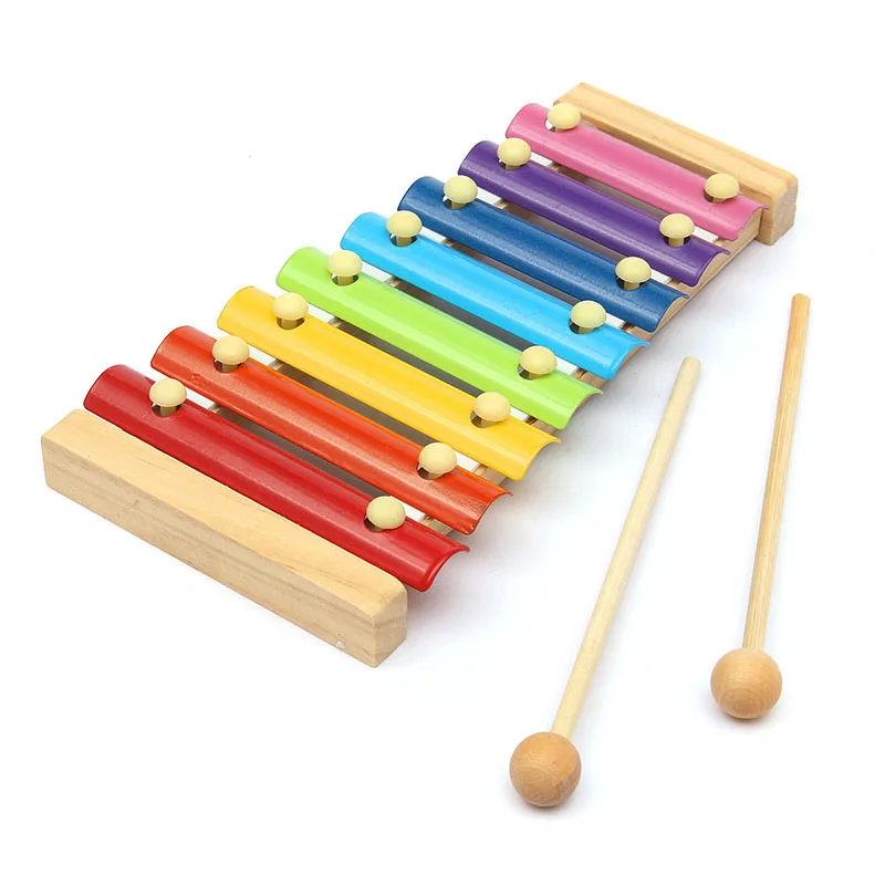 spesifikasi Kayu Baru 8 Nada Multicolor Gambang Kayu Alat Musik Mainan untuk Anak