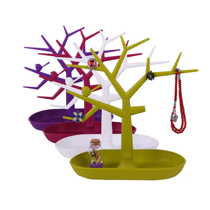 

2018 New Creative Display Organizer Holder Show Rack Jewelry Necklace Ring Earring Tree Stand LS