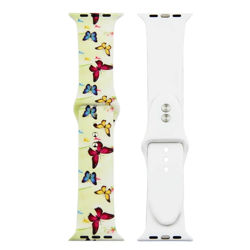Мягкий силиконовый ремешок для спортивных часов для apple watch band 44 мм Браслет apple watch 40 мм браслет для iWatch 4 band 42 мм серия 3 2 1 38 мм