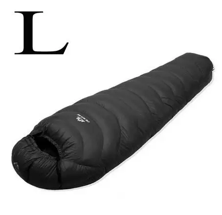 LMR спальный мешок 600 г наполнение утка вниз Ультра-легкий взрослый дышащий Открытый Кемпинг Hiliking Мумия ленивый мешок - Цвет: Black L