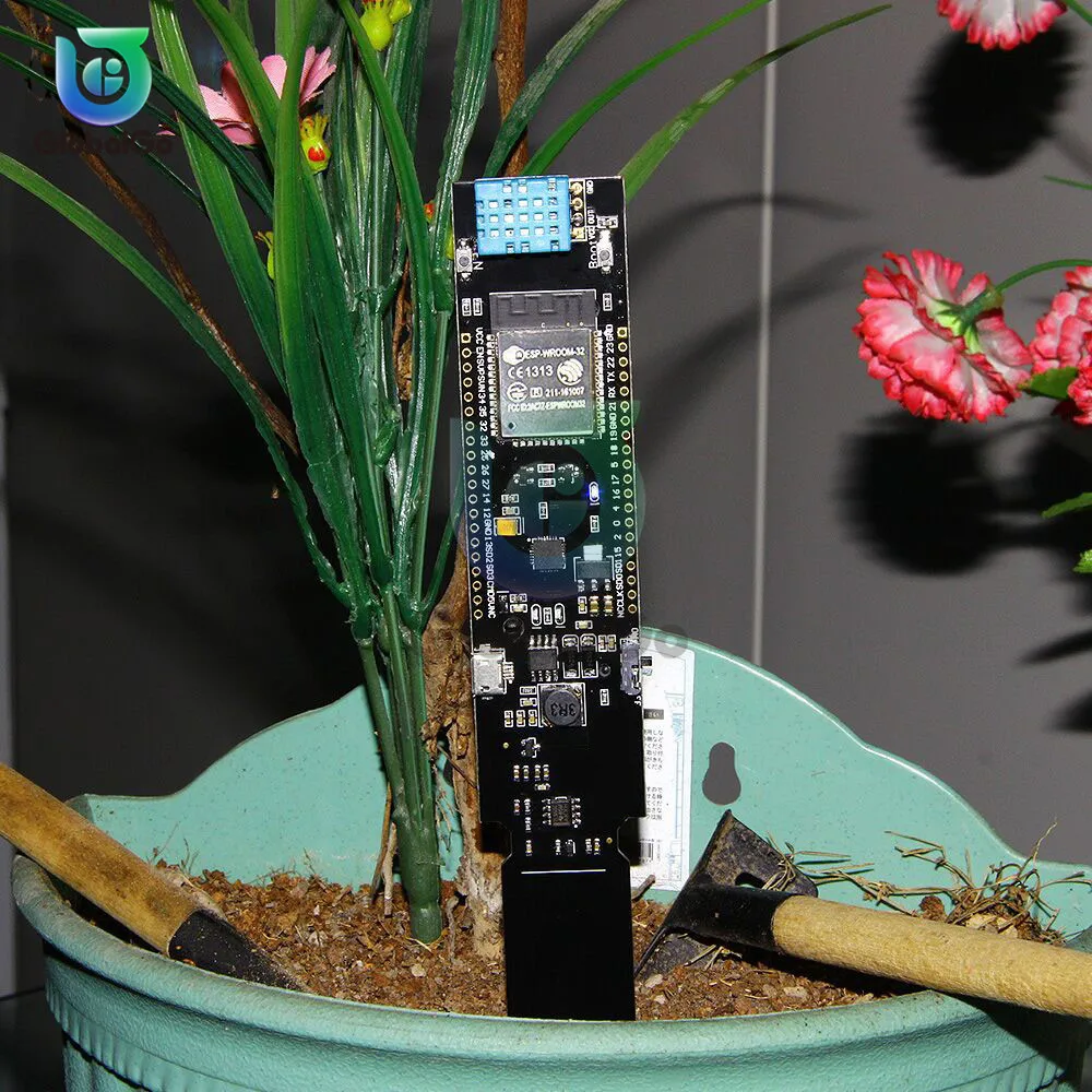 DHT11 Micro USB ESP32 wifi Bluetooth датчик влажности почвы модуль тестер растение Цветы Сад 18650 Держатель батареи