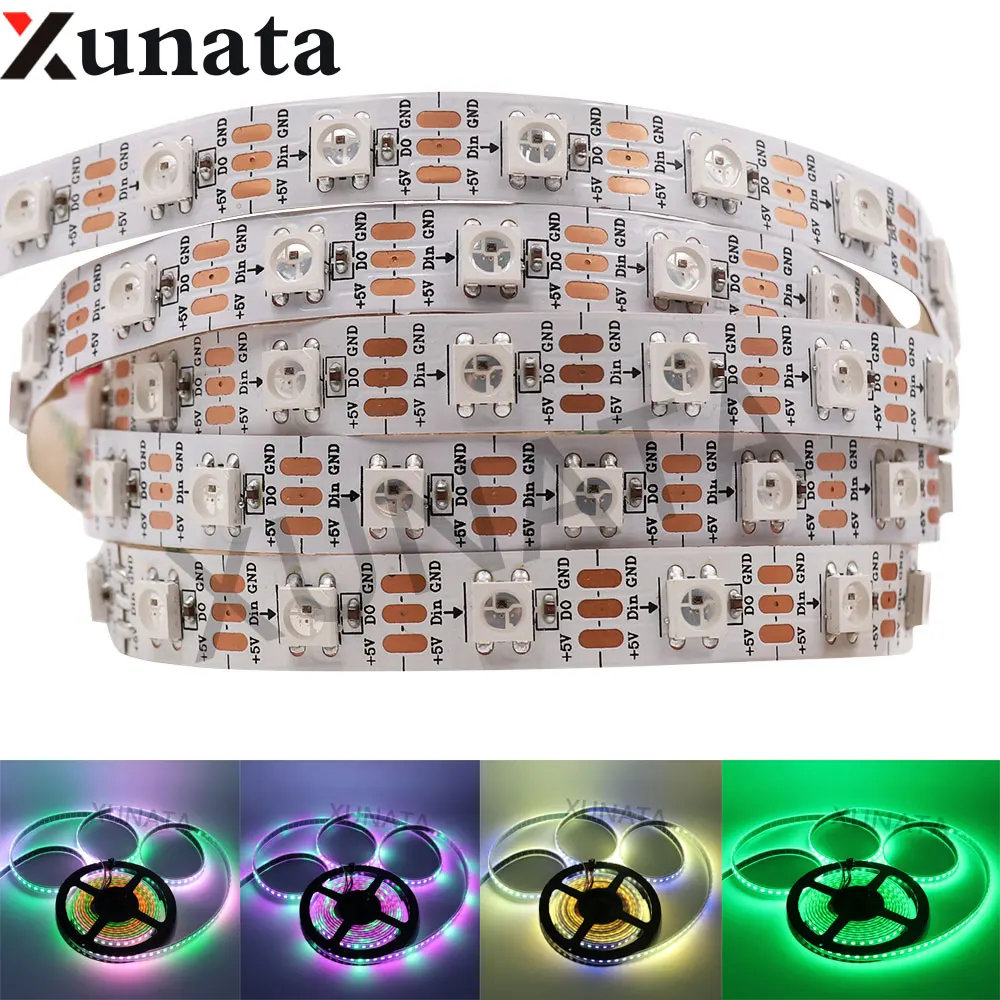 

New Arrival 5M WS2812B LED Strip Light IP65 Waterproof 150LEDS 300LEDS LED Tape White PCB Decoration for Home Bar Holiday