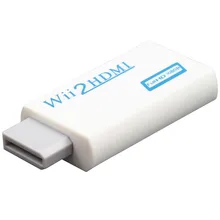 White wii-hdmi on sale Wii to HDMI Wii2HDMI Adapter Converter Full HD 1080P Output Upscaling + 3.5mm Audio Box