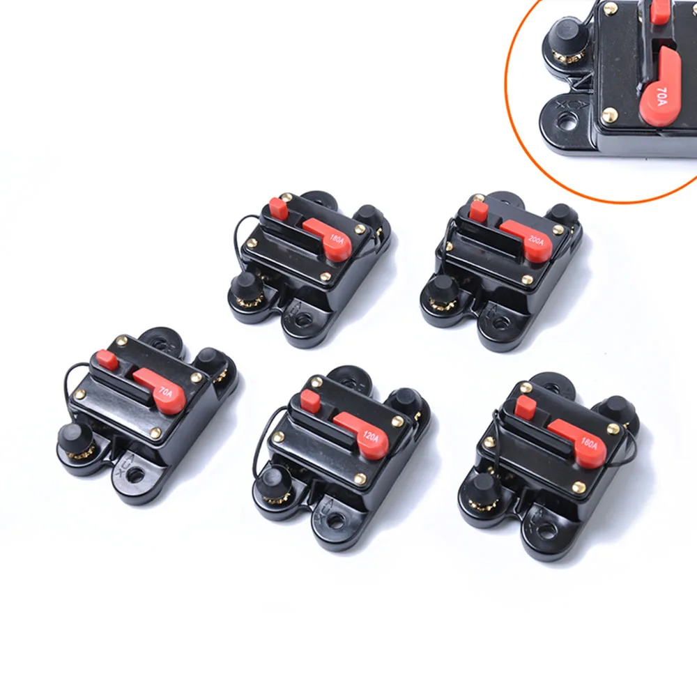 

12V-24V DC Circuit Breaker Reset Fuse Inverter 70A 100A 120A 160A 180A 200A Auto Fuse Block
