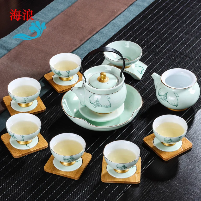 

Factory Direct Japanese Ceramic Kung Fu Tea Set High Grade Handmade Tea Ceremony Living Room Service Guests Drinkware Tea Set