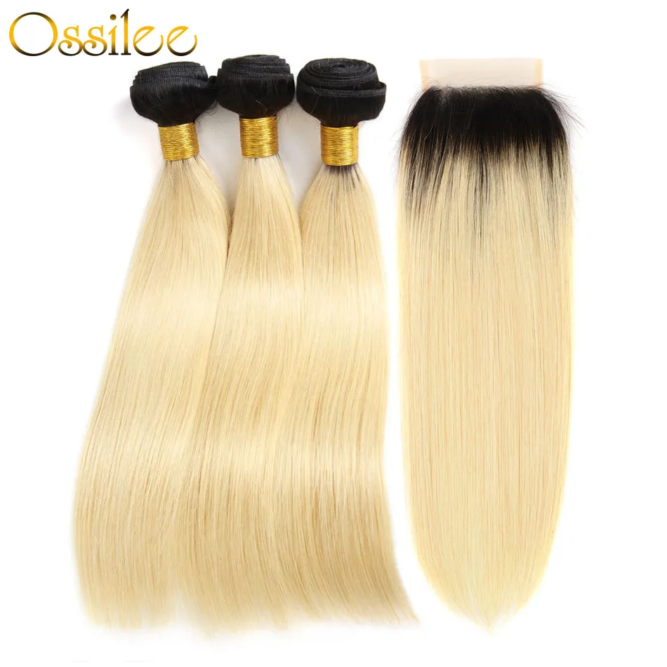 Ossilee Blonde Bundles with Closure 1b/613 Straight Hair Bundles with Closure Peruvian Hair Bundles with Closure Non Remy Hair Ossilee Blonde Bundles with Closure 1b/613 Straight Hair Bundles with Closure Peruvian Hair Bundles with Closure Non Remy Hair