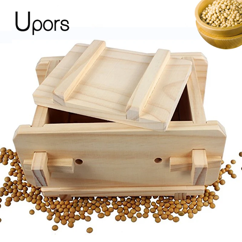 

Homemade Tofu Mold DIY Tofu Box With Pressure Removable Wooden Tofu Press Tofu Mold Kit Kitchen Cooking Accessoires 16*12*9cm