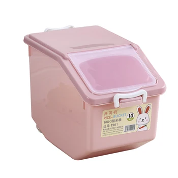 

Rice Bucket Durable Household Insect-proof Moisture-proof Flour Bucket Rice Cylinder Storage Box for Kitchen Home Random Color