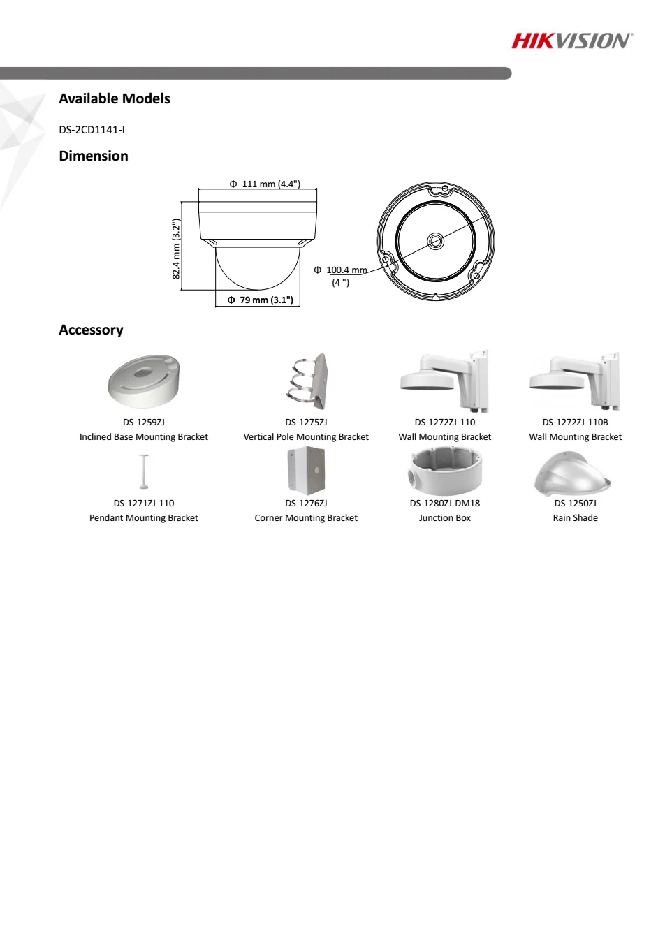 Английская версия DS-2CD1141-I Замена DS-2CD2145F-IS DS-2CD2145F-IWS 3MP сетевая камера с POE