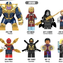 80 шт. строительные блоки s Thanos Железный человек Corvus Glaive Rogue Black Widow Wong ActionFigure Детские Подарочные игрушки
