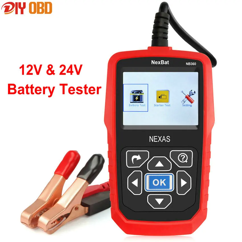 12V & 24V Digital Car Battery Tester NexBat NB360 Battery Analyzer
