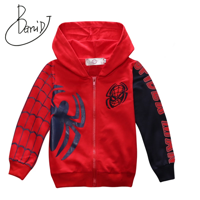 

2019 Spider-Man Jackets For Boys Clothes Fashion Children Spider Man Coat For Boys Girls Jacket Spiderman Kids Hoodies Outerwear