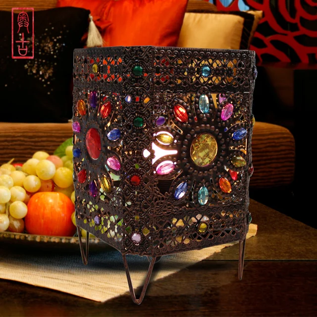 Buy Bohemian style Vintage table lamp bedroom bedside