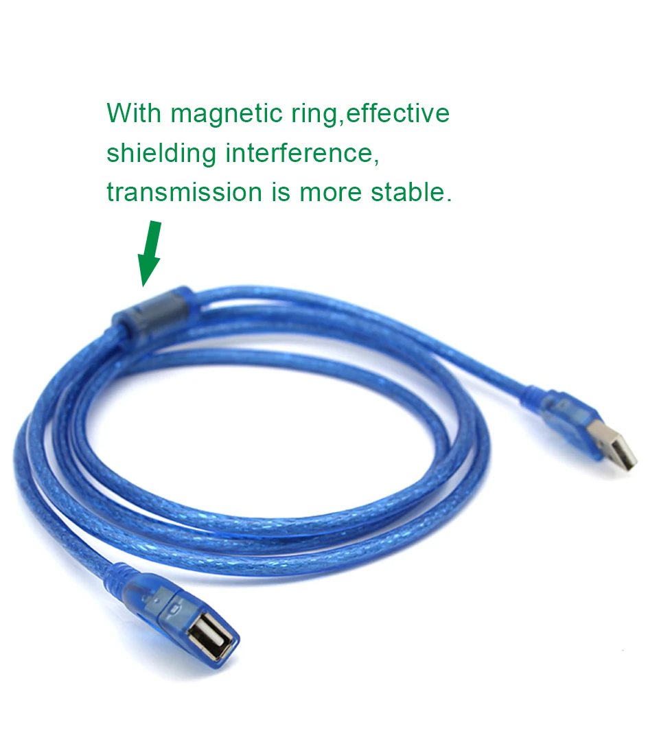 USB Extension Cable USB 2.0 Cable for Smart TV Computer PS4 Xbox One SSD Printer usb 2.0 to Extender Data Cord Male to Female (3)