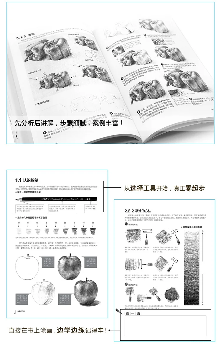 Карандашный набросок от новичка до профессионала книга: нулевой основе эскиз учебник книги учебных материалов автопортреты руководитель