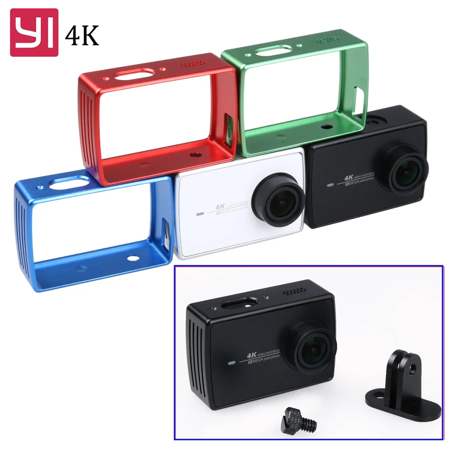 

Xiaoyi 4K Sports Camera metal Frame Aluminium Alloy Protective Frame Case housing For Xiaomi 2 Yi 4K Action Camera accessories