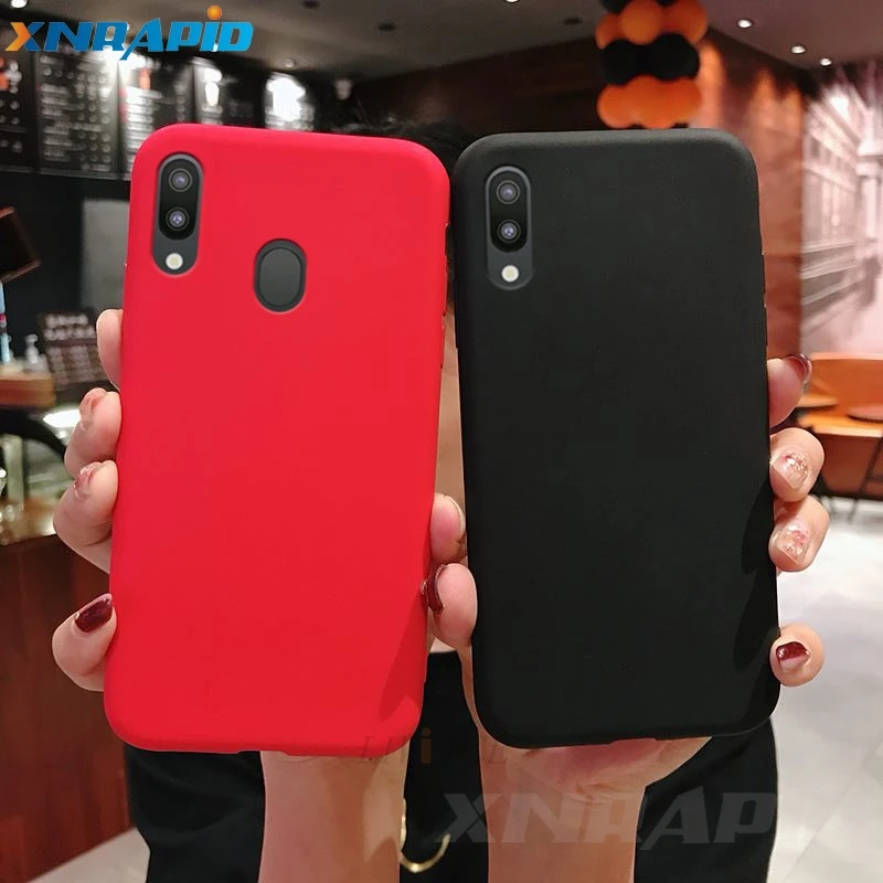 

For Samsung galaxy M10 M20 S8 S9 S10 S10Plus mobile phone shell with solid color silicone soft shell