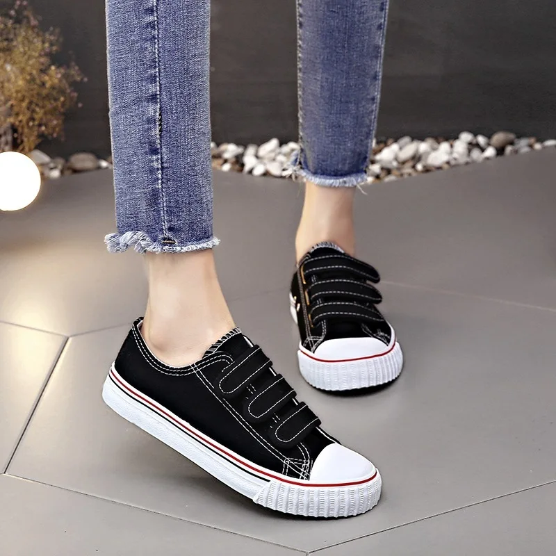 

HOT Women Sneakers Fashion Breathble Vulcanized Shoes Platform Lace Velcro canvas shoes Tenis Feminino Zapatos De Mujer 9