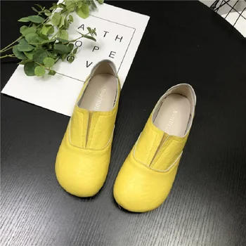 

2019 spring and summer new round head casual soft bottom flat shoes