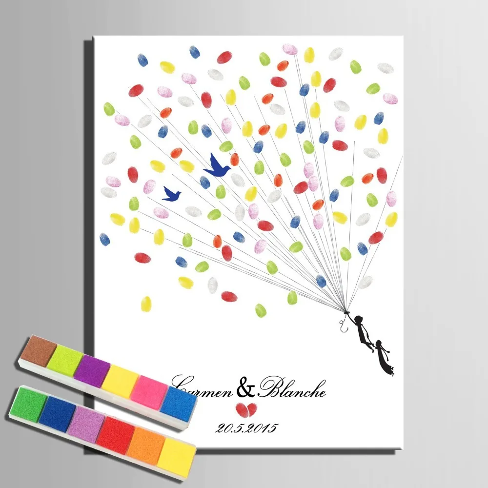 Personalized Fingerprint Wedding Guest Book Tree Alternatives