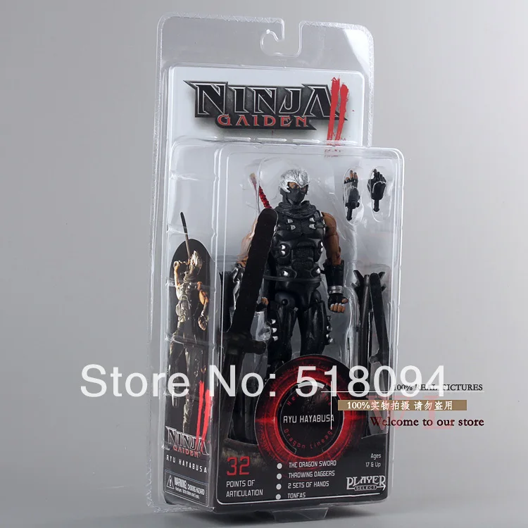 

Free Shipping Ninja Gaiden II Ryu Hayabusa Neca Player Select Action Figure New in Box 7" 18cm