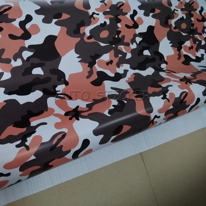 orange black white camo vinyl 1