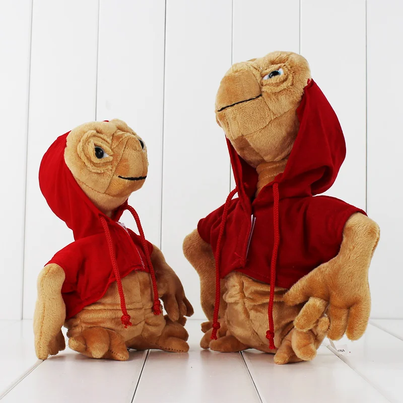 

19-25cm 2styles ET Extra Terrestrial Alien Soft Stuffed Plush Doll with Hoodie Anime Cartoon Gift for kids