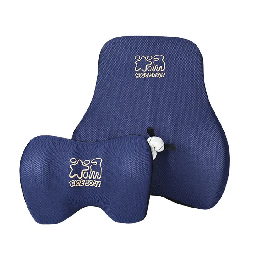 ICAROOM портативный Fives Bones Поддержка автомобиля подушка, подушка для поясницы подушка для автомобиля Удобная дышащая эластичная автостайлинг - Цвет: Blue