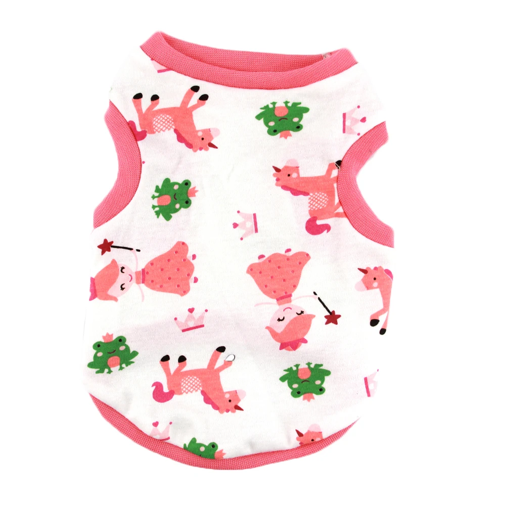 Сезон: весна–лето мультфильм собака жилет футболка хлопок Рубашка с рисунком «Собаки» XS-XL Pet Одежда для собак кошек Щенок Костюм оптовая