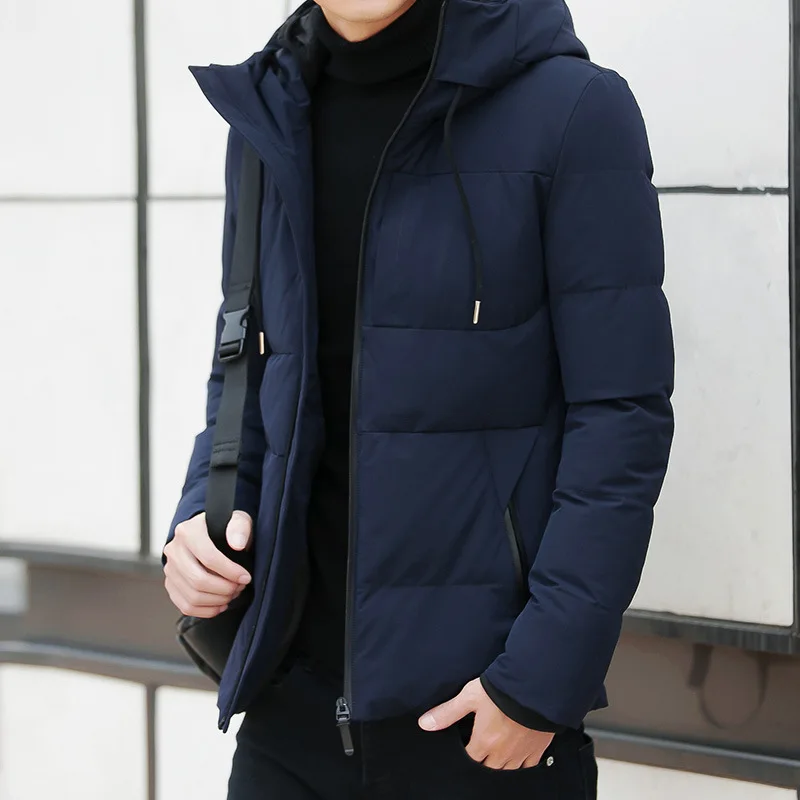 

Men Parka Outerwear Warm Slim fit 4XL Brand Winter Jacket Men Clothes Casual Stand Collar Hooded Collar Fashion Winter Coat