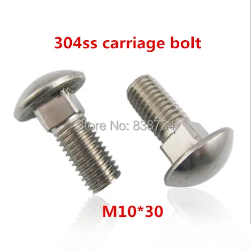 10pcs a2 70 304 stainless steel strengthened semi round head square