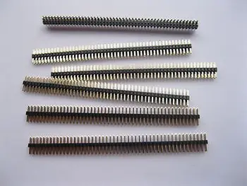 

10 pcs Gold Plated 1.0mm Breakable Pin Header 2x50 100pin Male Double Row Strip