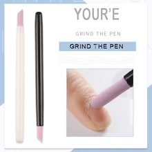 Ручка для ухода за омертвевшей кожей для ногтей, 13,7 см, средство для удаления кутикулы, шлифовальный акриловый шлифовальный стержень, камень, триммер для маникюра, инструмент для очистки