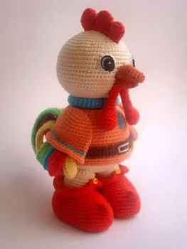 

crochet toys amigurumi handmade rattle doll cock Model number JSZ0029
