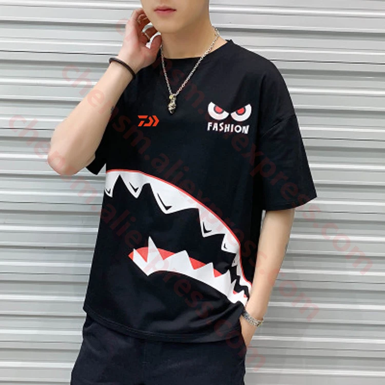 

Breathable Men Fishing Clothing Short Sleeve O Neck Anti Uv Men's Fishing Clothes Outdoor Top Quality Daiwa Fishing Shirts