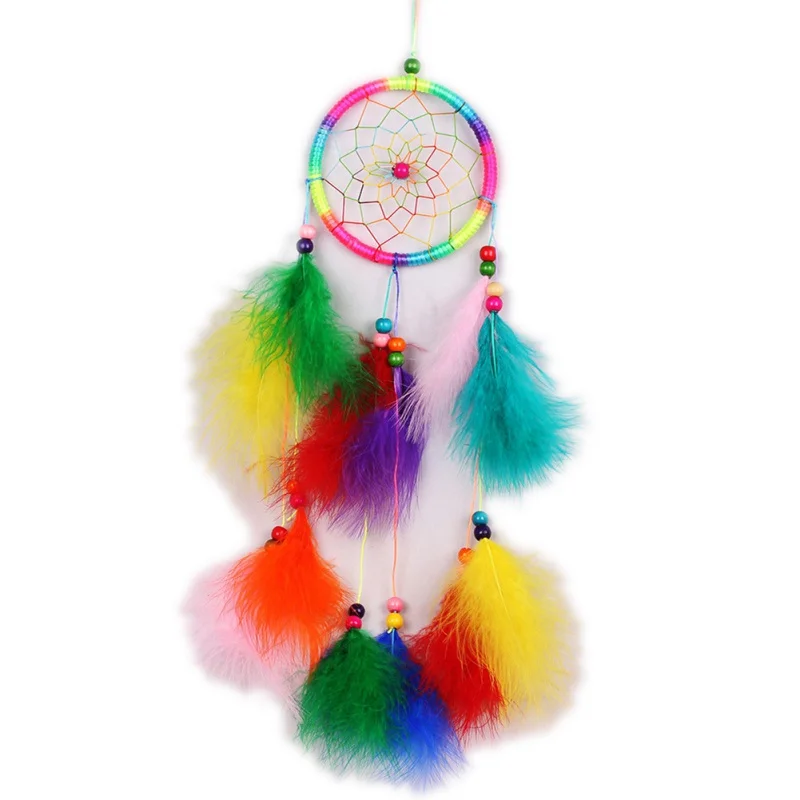 

55cm Handmade Dream Catcher Net with Feathers Wind Chimes Wall Hanging Dreamcatcher Craft Gift