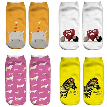 

Hippopotamus 3d print women socks