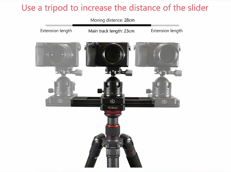 YC ONION Professional Track Dolly Rail Slider Portable Hydraulic Damping Mini Mobile Phone Slider BEST Camera Video Slider (7)