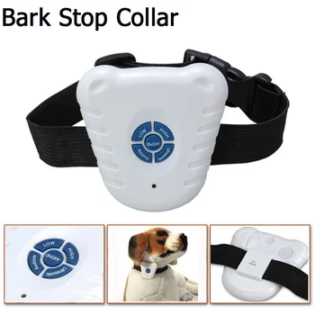 

Dog Stop Barking Voice Control Collar Training Device Button Clicker Waterproof Ultrasonic Dog Anti Bark Collar For Small Dogs